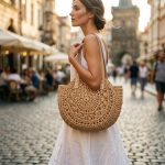 Handmade Straw Shoulder Bag - Hollow Woven Summer Beach Purse - Minimalist Boho Seaside Tote - Fashionable  Vacation Handbag for Women - Image 8