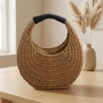 Handmade Rattan Straw Box Bag - Vintage-Style Woven Vanity Case - Aesthetic Small Square Hard Trunk Purse