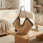 French Style Straw Tote Bag - Large Capacity Woven Summer Vacation Bag Elegant Shoulder Beach Tote - Chic Summer Purse - Image 5