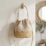 Fairy Style Straw Bucket Bag - 2026 New Summer Rattan Beach Satchel - Fresh Vacation Crossbody Purse - Handmade Small Woven Fairycore Bag - Image 3