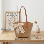 French Style Vegetable Basket Straw Bag - New Seaside Vacation Woven Tote - Handwoven Summer Picnic Bag - Chic Cross-Border Beach Handbag - Image 2