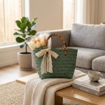 Retro Imitation Bamboo Straw Bag - PVC Woven Beach Tote - Vintage Style Handheld Bag - Clear Texture Summer Handbag - Image 8