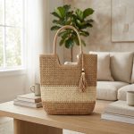 High-End Straw Tote - Large Capacity Handwoven Beach Bag - Personalized Luxury Shoulder Bag - Artisanal Summer Vacation Carryall - Image 3