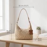 Casual Moment Woven Tote - 2026 Summer Underarm Bag - Lazy Style Commuting Handbag - Versatile Beach Crossbody - Image 2