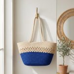 French Hollow Woven Tote - Large Capacity Cotton Summer Bag - New Seaside Holiday Beach Bag - Elegant Shoulder Tote - Image 5