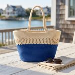 French Hollow Woven Tote - Large Capacity Cotton Summer Bag - New Seaside Holiday Beach Bag - Elegant Shoulder Tote - Image 10