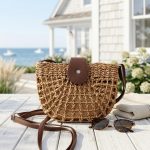 French Retro Semicircle Straw Bag - Cut-Out Saddle Crossbody - Small Fresh Woven Summer Purse - Versatile Semicircular Vacation Satchel - Image 9