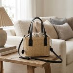 New Contrast Woven Food Basket - Casual Vacation Shoulder Bag - Trendy Contrast Crossbody Purse - Image 9