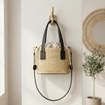 New Contrast Woven Food Basket - Casual Vacation Shoulder Bag - Trendy Contrast Crossbody Purse - Image 5
