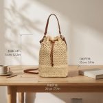 2026 Niche Straw Bucket Bag - New Fashion Summer Woven Bag - Minimalist Beach Shoulder Satchel - Chic Vacation Crossbody - Image 2