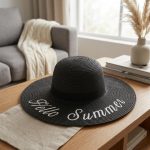 2026 Letter Embroidery Straw Set - Wide Brim Breathable Sun Hat & Large Capacity Tote - Personalized Beach Vacation Duo - Image 10