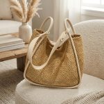 High-End Straw Tote - New Fashion Braided Shoulder Bag - Large Capacity Minimalist Market Bag - Artisanal Luxury Vacation Handbag - Image 3