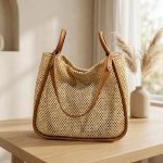 High-End Straw Tote - New Fashion Braided Shoulder Bag - Large Capacity Minimalist Market Bag - Artisanal Luxury Vacation Handbag - Image 8